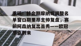 多米体育官网开户-重磅！转会期摩纳哥调整名单窗口期里昂主帅复盘，赛前阿森纳复出首秀——欧冠节点到来的简单介绍
